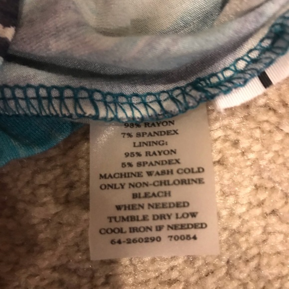 SOLD-Ann Taylor Blue Green Sexy Summer Dress XSP - Picture 5 of 6